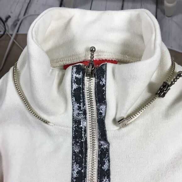 Laura Biagiotti Golf Fleece Jacket Cream Med GUC - Picture 7 of 7